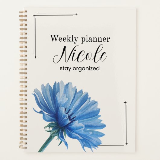 Persoonlijke Korenbloem Weekplanner Planner (Voorkant)