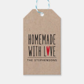 Persoonlijke Kraft Thuisgemaakt Met Liefde Cadeaulabel (Voorkant)