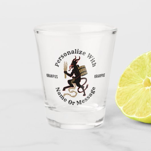Persoonlijke Krampus Shot Glas (Voorkant)