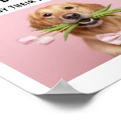 Persoonlijke krant 'Beste Hond Ooit' Poster (Hoek)
