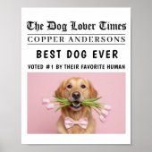 Persoonlijke krant 'Beste Hond Ooit' Poster (Voorkant)