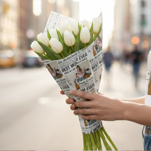 Persoonlijke krant voor Moederdag Cadeaupapier