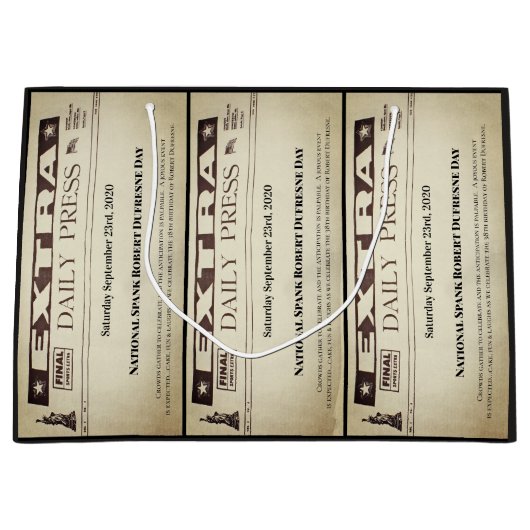 Persoonlijke krantenkoppen van Fun Groot Cadeauzakje (Voorkant)