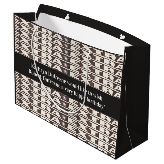 Persoonlijke krantenkoppen van Fun Groot Cadeauzakje (Achterkant Gekanteld)