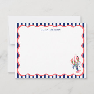 Persoonlijke kreeftbriefkaarten | Op maat gemaakte Notitiekaartje