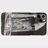 Persoonlijke Kristallen Heks Voeg Naam Toe iPhone Hoesje (Achterkant horizontaal)