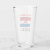 Persoonlijke Kroatische vlag Glas (Achterkant)