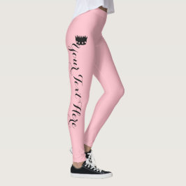 Persoonlijke Kroon Blush Roze Leggings