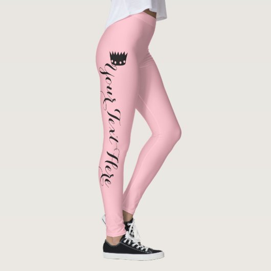 Persoonlijke Kroon Blush Roze Leggings (Rechts)