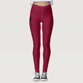 Persoonlijke Kroon Burgundy Leggings (Voorkant)