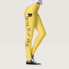 Persoonlijke Kroon Mosterdgeel Leggings