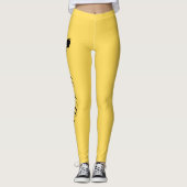 Persoonlijke Kroon Mosterdgeel Leggings (Voorkant)