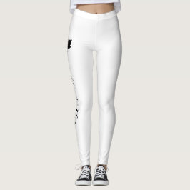 Persoonlijke Kroon Wit Zwart Leggings