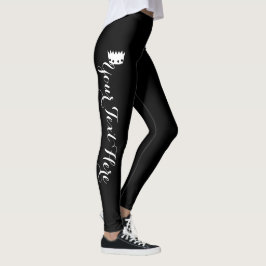 Persoonlijke Kroonnaam Zwart Leggings
