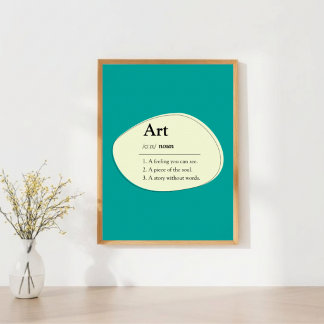 Persoonlijke Kunst Woordenboek Definitie Poster