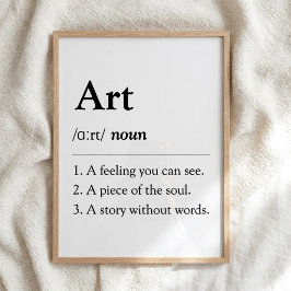 Persoonlijke Kunst Woordenboek Definitie Poster