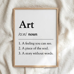 Persoonlijke Kunst Woordenboek Definitie Poster
