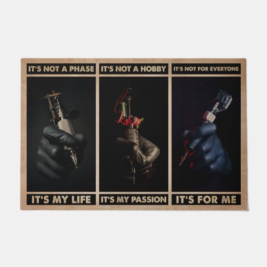 Persoonlijke kunstklep voor Tattoo, Tatoo Maker  Deurmat (Voorkant)