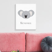 Persoonlijke kunstprint Koala-kinderkamer Canvas Afdruk (Insitu (Woonkamer))