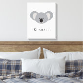 Persoonlijke kunstprint Koala-kinderkamer Canvas Afdruk (Insitu (Slaapkamer))