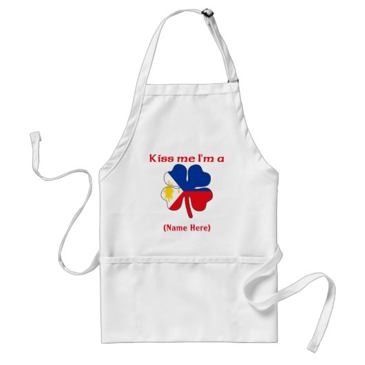 Persoonlijke kus Ik ben Filipino Apron Standaard Schort (Voorkant)