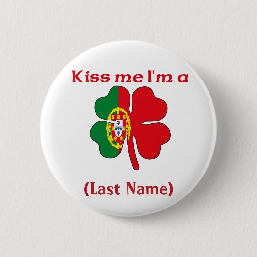 Persoonlijke kus Ik ben Portugese Button (Voorkant)