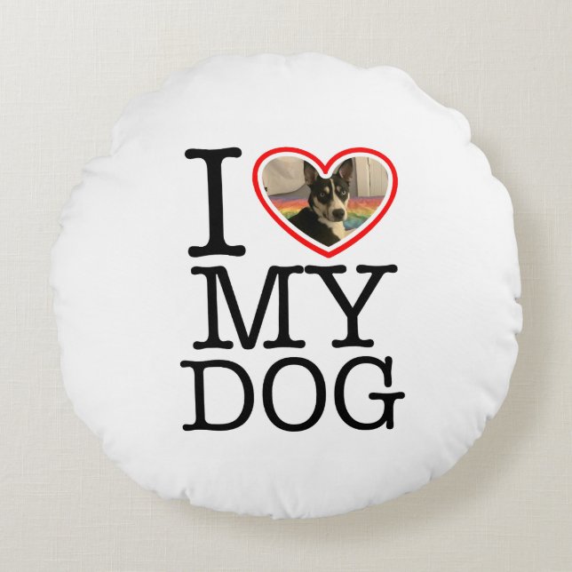 Persoonlijke Kussen 'Ik Hou Van Mijn Hond' (Voorkant)