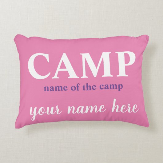 Persoonlijke kussen voor zomerkamp (Voorkant)