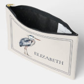 Persoonlijke kust Blauwe Reiger Vogel Etui (Open)
