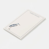 Persoonlijke kust Blauwe Reiger Vogel Post-it® Notes (Schuin)