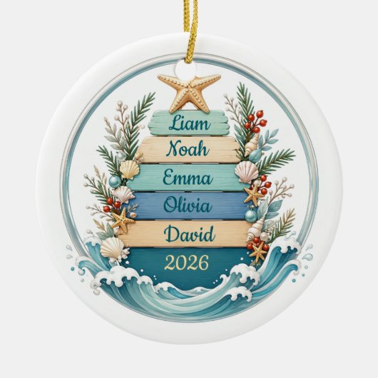 Persoonlijke Kust Kerst Ornament (Voorkant)