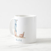 Persoonlijke Kust Monogram L Initiële Strand Koffiemok (Voorkant links)