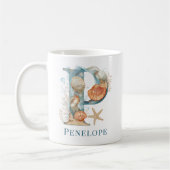 Persoonlijke Kust Monogram P Initiële Strand Koffiemok (Links)