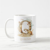 Persoonlijke Kust Monogram Q Initiaal Strand Koffiemok (Links)