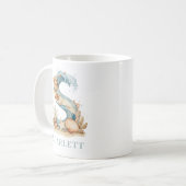 Persoonlijke Kust Monogram S Initiële Strand Koffiemok (Voorkant links)
