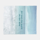 Persoonlijke Kust Oceaan Blauwe Strand Aangepaste Fleece Deken (Voorkant (Horizontaal))