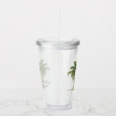Persoonlijke kustpalmboom acryl drinkbeker (Rechts)