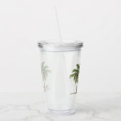 Persoonlijke kustpalmboom acryl drinkbeker (Links)