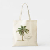 Persoonlijke kustpalmboom tote bag (Achterkant)