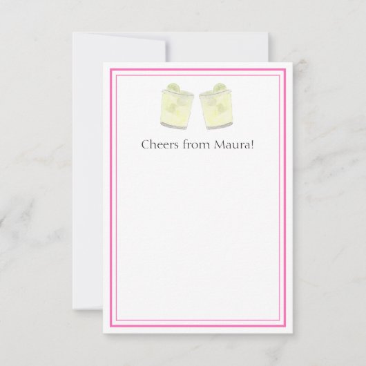 Persoonlijke Kwastjes Papel Picado Roze Groen Fees Bedankkaart (Voorkant)