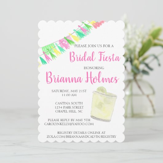 Persoonlijke Kwastjes Papel Picado Roze Groen Fees Kaart (Staand voorkant)