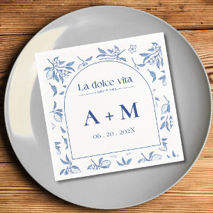 Persoonlijke La Dolce Vita Bruiloftsborrel Servett Servet