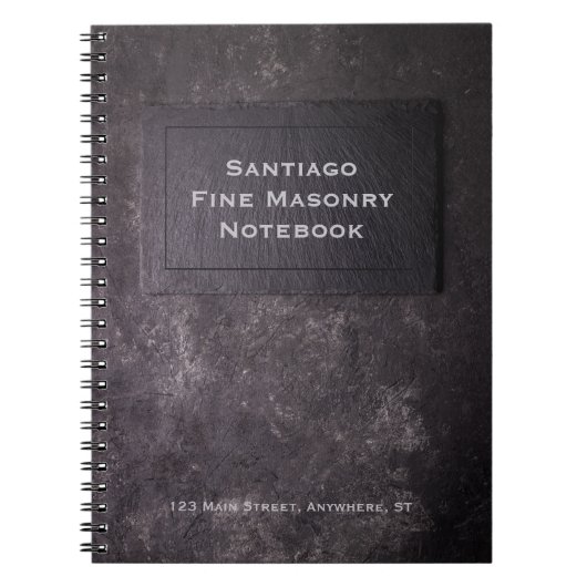 Persoonlijke laat en steen notitieboek (Voorkant)