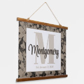 Persoonlijke Laatste Naam Muur Kunstprint Echte Gi Hangend Wandkleed (Gebogen)