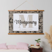 Persoonlijke Laatste Naam Muur Kunstprint Echte Gi Hangend Wandkleed (Slaapkamer)