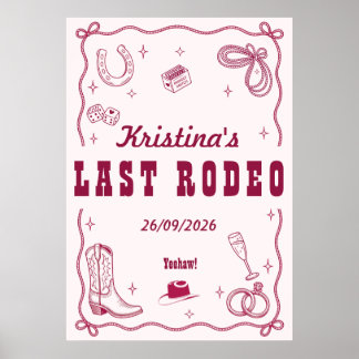 Persoonlijke Laatste Rodeo Westerse Bachelorette-f Poster