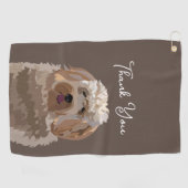 Persoonlijke Labradoodle-hond Golfhanddoek (Horizontaal)