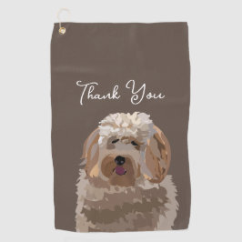 Persoonlijke Labradoodle-hond Golfhanddoek