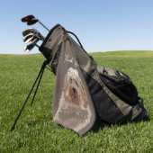 Persoonlijke Labradoodle-hond Golfhanddoek (Groen)