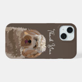Persoonlijke Labradoodle-hond iPhone 15 Case (Achterkant horizontaal)